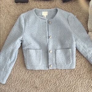 Light Blue Textured Jacket